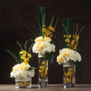 室内装饰花卉餐桌花瓶仿真花，套装假花摆件，客厅混合式插花摆设花艺