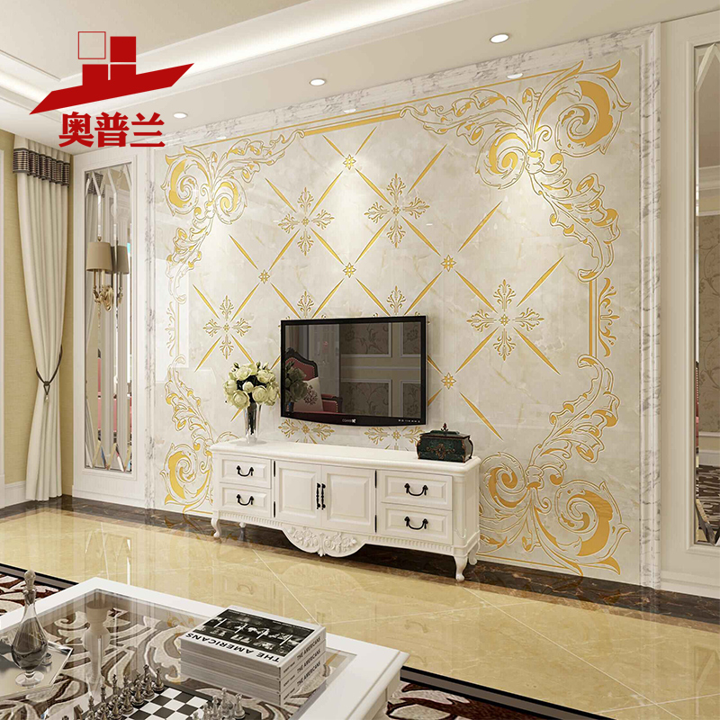 European style Crystal Stone ceramic tile TV backdrop a living room Modern minimalist 3d carving Full cast Glaze TV Wall Decorative paintingin the Decoration main material , Ceramic tile , Tile Walls category - from Buy2taobao.com to provide professional Taobao agent buy service