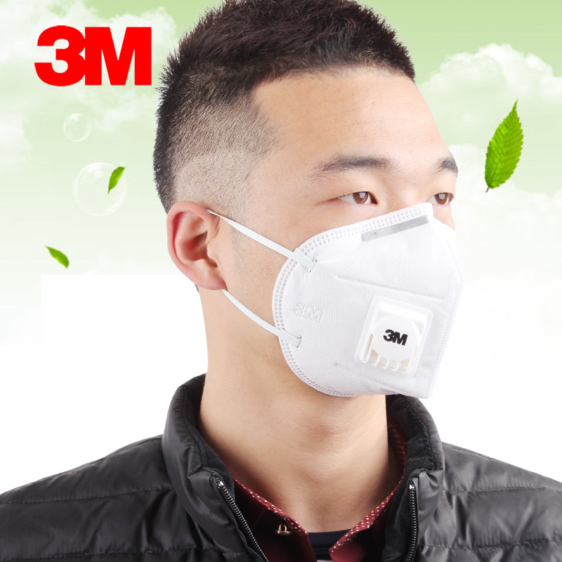 3M正品9001V9002V防雾霾防尘口罩防粉尘带呼吸阀防PM2.5防护口罩