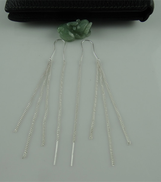 999纯银耳线 甜美 飘逸 复古 足银流苏耳线|msdalam kategori Aksesori/Barang Kemas Fesyen, anting-anting, garis telinga - dari Buy2taobao.com untuk memberikan perkhidmatan ejen Taobao profesional membeli