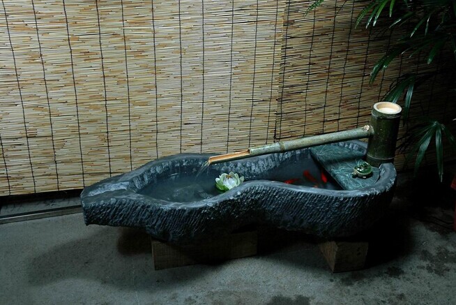 新中式仿古水景风水池 园林室外落地仿石槽流水喷泉鱼缸 福水长流在类目 商业/办公家具, 城市家具, 美化丰富空间设施, 喷泉中 - 来自Buy2taobao.com提供专业的淘宝代购服务