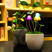 阿凡达蘑菇灯LED小夜灯七彩梦幻装饰灯创意感应灯插电光控床头灯