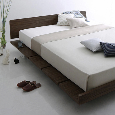 标题优化:宜家板式床简约现代单双人床1.21.5 1.8米韩式日式榻榻米家具烤漆