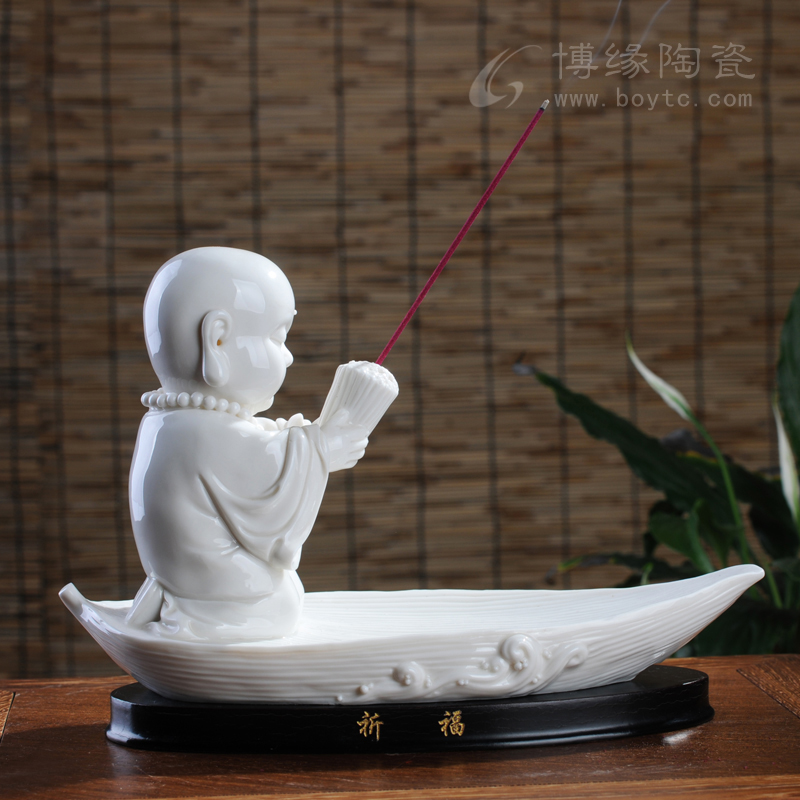Clifford Monk Dehua Porcelain tradition Joss stick Home Furnishing Temple Worship ceramics Decorationin the Home accessories , Decoration category - from Buy2taobao.com to provide professional Taobao agent buy service