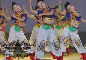 小荷风采舞动的旋律舞蹈服装少儿蒙古服装打鼓蒙古演出表演服包邮