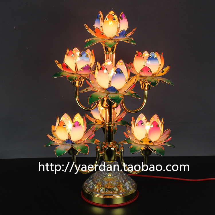 Seven items Colorful crystal Lotus lights Long light Temple temple Lamp supply Buddhist supplies Godsin the Festive supplies/Gift , Light , Lotus lamp/Lanterns category - from Buy2taobao.com to provide professional Taobao agent buy service