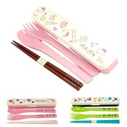 日本凯蒂其他木勺 Hello Kitty 儿童餐具套装 筷子 叉 勺