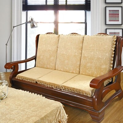 实木沙发垫带靠背连体防滑加厚海绵垫布艺春秋椅垫红木质沙发坐垫