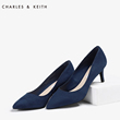 CHARLES&KEITH高跟鞋女 CK1-60300577 春季新款尖头通勤细跟鞋