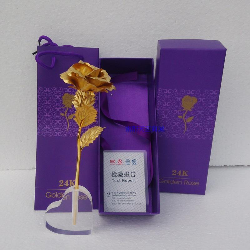 金玫瑰 24k黄金玫瑰花金箔玫瑰花铂金送女朋友老婆的创意生日礼物在类目 珠宝/钻石/翡翠/黄金, 铂金/PT(新), 其他中 - 来自Buy2taobao.com提供专业的淘宝代购服务