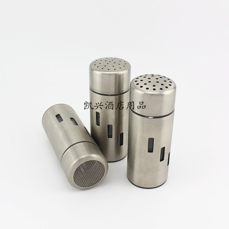 不锈钢双层粉筒调味瓶调味罐撒粉器盐瓶胡椒瓶撒巧克力粉厨房用品在类目 厨房/烹饪用具, 厨用小工具/厨房储物, 储物瓶罐/厨房储物器皿, 调味瓶罐中 - 来自Buy2taobao.com提供专业的淘宝代购服务