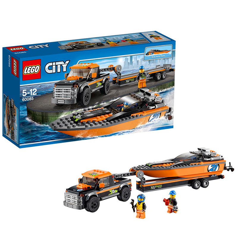 乐高城市组60085 4x4赛艇运输车 LEGO CITY 积木玩具益智拼插