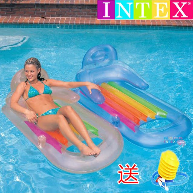 INTEX水上浮床躺椅扶手靠背游泳充气床坐椅58802成人海滩海上浮排|msdalam kategori sukan/Yoga/kecergasan/bekalan peminat, berenang, peralatan renang, kembung - dari Buy2taobao.com untuk memberikan perkhidmatan ejen Taobao profesional membeli