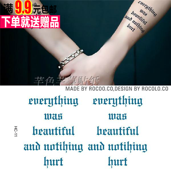 9.9 personality fresh letter combination men and women waterproof Sticker Lovers money Tattoo Stickerin the Makeup/Perfume/Beauty tools , Body painting category - from Buy2taobao.com to provide professional Taobao agent buy service