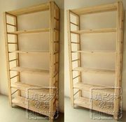 简易实木置物架储物架，书架格子层架木质多层茶叶店架柜收纳m065