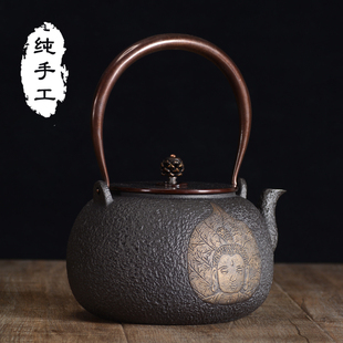 铁壶铸铁泡茶壶龟寿堂烧水壶煮茶壶生老铁壶纯手工日本进口