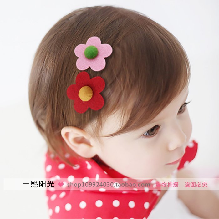韩国新款花朵儿童发饰魔法贴 太阳花宝宝碎发刘海贴头饰婴儿发贴