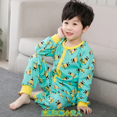 動物連體睡衣服春秋兒童爬服男女寶寶睡衣純棉哈衣後腰如廁小黃人在類目 童裝/嬰兒裝/親子裝, 兒童家居服, 家居服連體衣中 - 來自Buy2taobao.com提供專業的淘寶代購服務