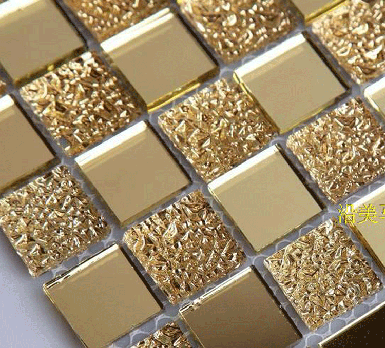 Gold mirror Mosaic TV backdrop Mosaic ceramic tile Shower Room Counter leisure timein the Decoration main material , Ceramic tile , Mosaics category - from Buy2taobao.com to provide professional Taobao agent buy service