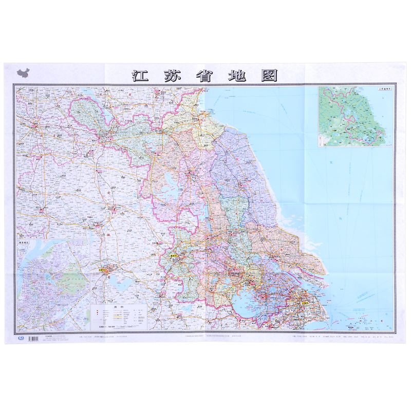 2019新版 江蘇省地圖 大幅面高清展開106X76厘米 精品袋裝折疊 可貼牆地圖 發貨快在類目 書籍/雜誌/報紙, 地圖/地理, 國家/地區概況中 - 來自Buy2taobao.com提供專業的淘寶代購服務