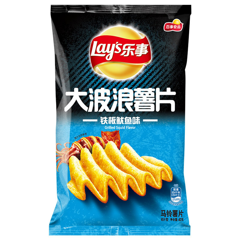 【天猫超市】百事食品 乐事大波浪铁板鱿鱼味40g 办公室休闲食品