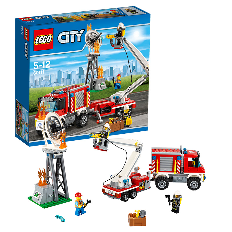 乐高城市系列60111重型消防车LEGO CITY 积木玩具益智趣味男孩