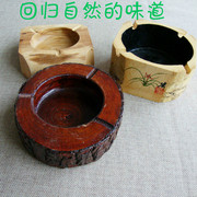 时尚实用竹木烟灰缸创意，个性送人特大号欧式复古烟缸