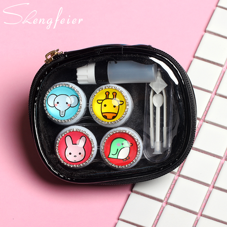 lovely Cosmetic Small animals Cartoon invisible myopia glasses Companion box Double-box US-pupil Care box 2in the ZIPPO/Swiss Army Knife/Glasses , Glasses accessories,Care agent , Contact lenses companion box category - from Buy2taobao.com to provide professional Taobao agent buy service
