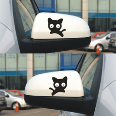 汽车贴纸小猫反光镜卡通伤痕