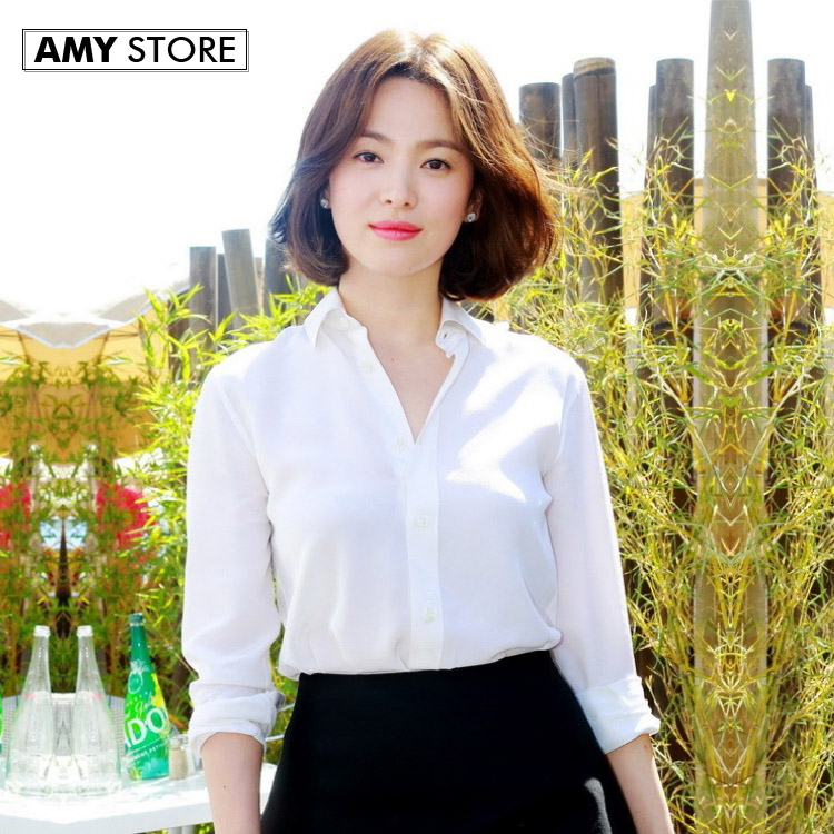 dong中国-2016春夏韩版白色休闲衬衫宋慧乔明
