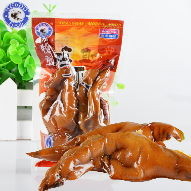 牧童上海特产小牧童鸡爪500g香卤凤爪子卤味