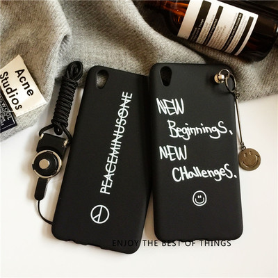 权志龙GD笑脸OPPO R9手机壳r9plus挂绳保护硅胶套r9km男女款潮牌