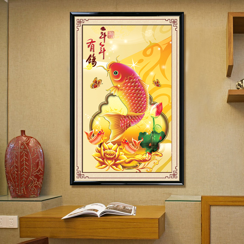 印花3D十字绣2019新款年年有余客厅玄关鱼福图印花线绣简单绣小件|msdalam kategori rumah Fabrik, Cross Alat Jahit dan Aksesori, Cross Stitch Kit - dari Buy2taobao.com untuk memberikan perkhidmatan ejen Taobao profesional membeli