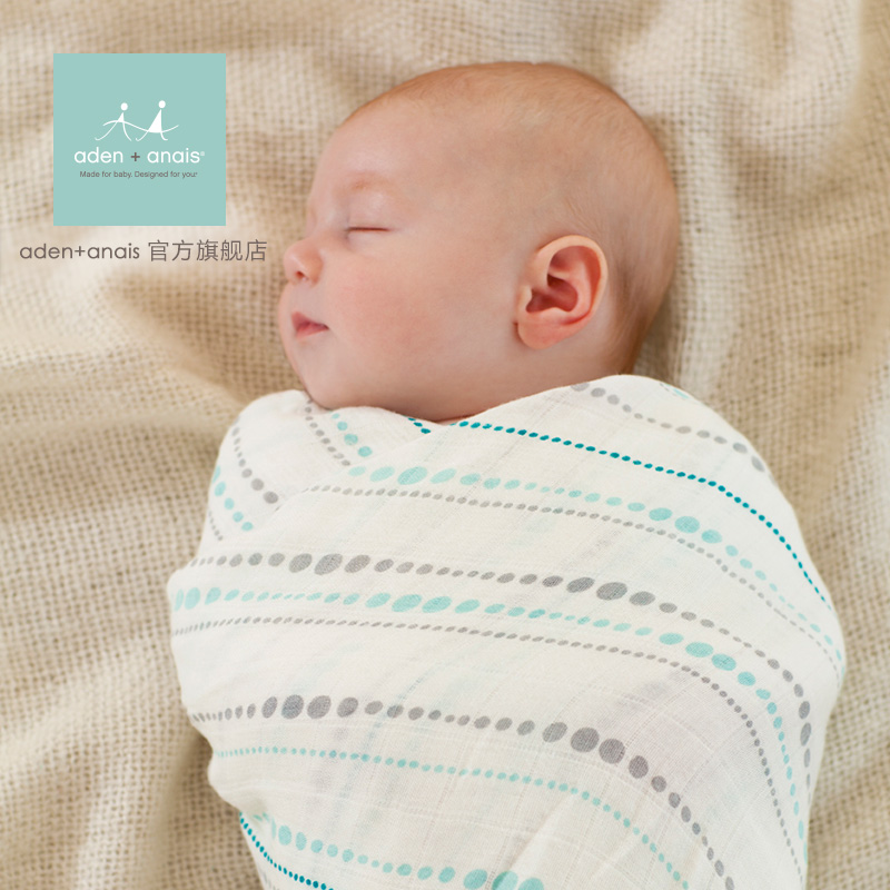美国aden + anais 婴儿100%纱棉包巾 襁褓巾 婴