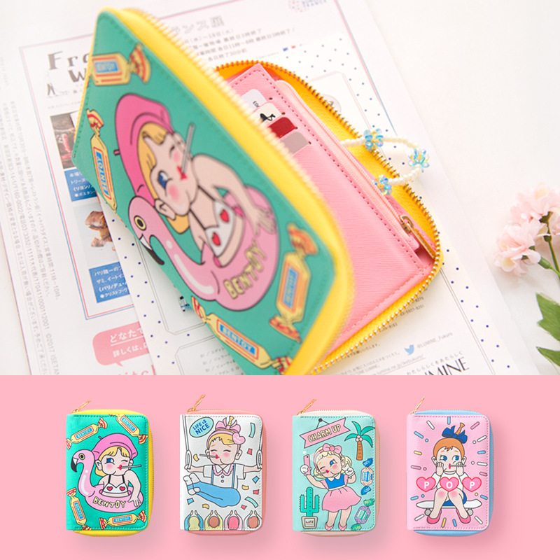 Miss card Korean design PU skin Like a breath of fresh air Short wallet lady Little girl girl wallet Fourin the Festive supplies/Gift , Cultural and creative products , Cultural and creative wallet/Shopping pouch category - from Buy2taobao.com to provide professional Taobao agent buy service