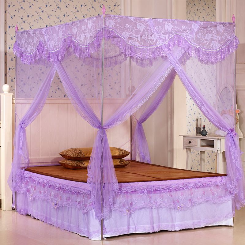 Xi Huang Mosquito net Three-door court Mosquito net Stainless steel Bracket Square top to ground student Mosquito net 1.5/1.8m M bedin the Bedclothes , Mosquito net category - from Buy2taobao.com to provide professional Taobao agent buy service