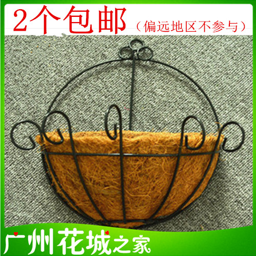 铁艺花架半壁挂式吊篮 挂墙田园风种植花盆 环保椰棕半壁壁挂花篮在类目 鲜花速递/花卉仿真/绿植园艺, 花瓶/花器/花盆/花架(新), 花篮中 - 来自Buy2taobao.com提供专业的淘宝代购服务