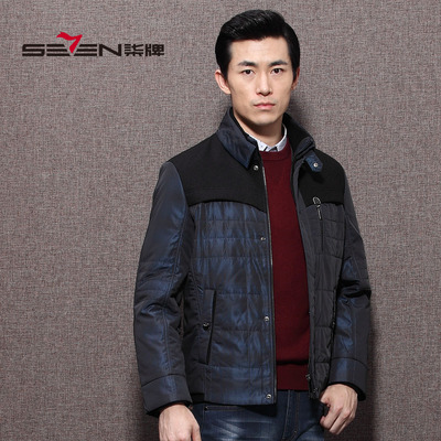 柒牌男装棉衣 2016冬季中年男士保暖外套 休闲