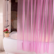 3d立体水晶加厚淋浴帘，eva半透明塑料，浴室隔帘门帘防水防霉浴帘布
