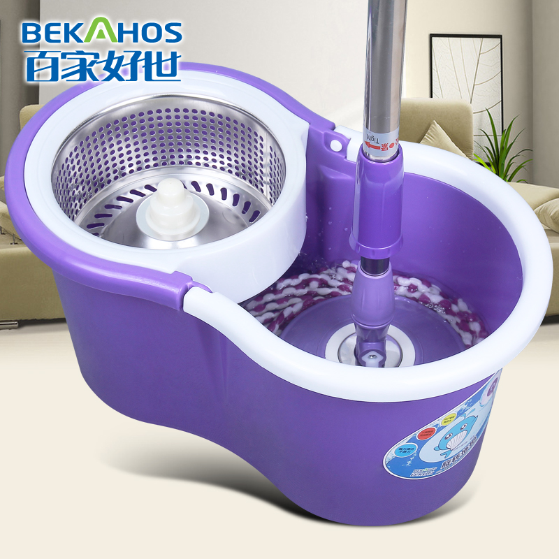 Mop Rotating mop One hundred good World Hand wash Mop Stainless steel basket+Lock catch Stiffenersin the Family/Personal Cleaning Tools , Housework/Floor cleaning equipment , Rotating mop category - from Buy2taobao.com to provide professional Taobao agent buy service