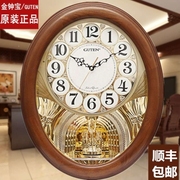实木钟表挂钟客厅大气静音，创意家用时尚新中式，美式欧式时钟挂表