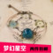 上下架计划:原创设计复古简约森系梦幻星空手链女脚链 手绳猫眼石琉璃金沙