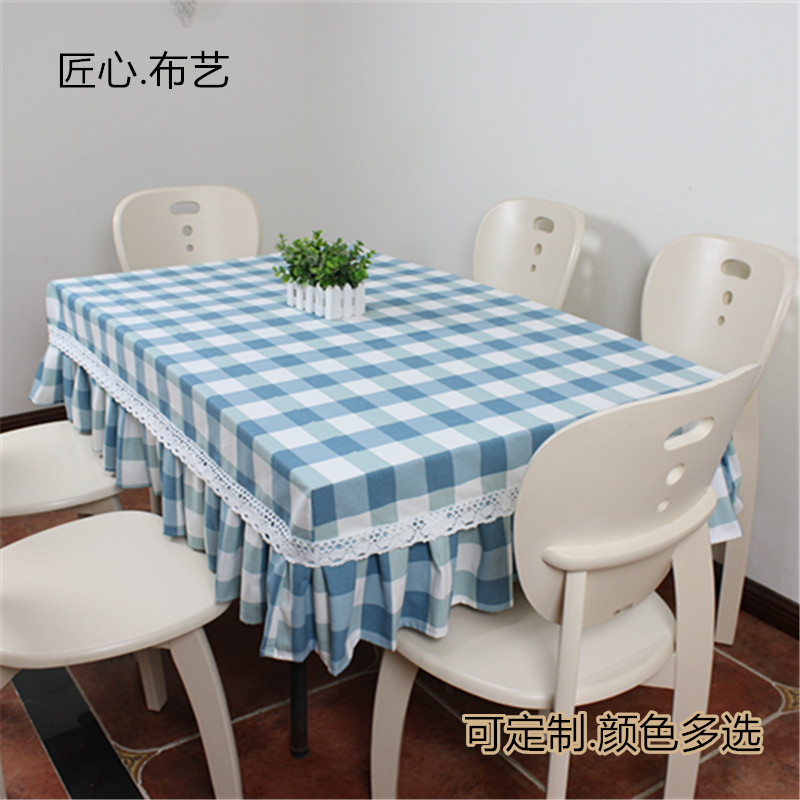 customized blue lattice Flax Cotton and hemp rectangle table Cloth cover Countryside tea table Fabric art head-cover or veil for the bride at a wedding Lotus lacein the Home Fabric , Table cloth , Wallpaper/Table flag/Table and chair sets/Cushion category - from Buy2taobao.com to provide professional Taobao agent buy service