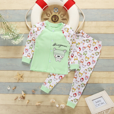 婴儿秋衣套装新生幼儿纯棉保暖内衣0-1-2-4岁宝宝春秋棉毛衫秋裤