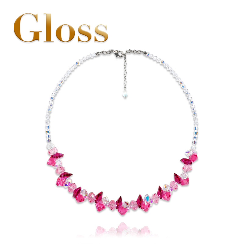 GLOSS華彩仙境項鏈粉色 元素水晶氣質女款個性時尚百搭聖誕元旦在類目 飾品/流行首飾/時尚飾品新, 項鍊中 - 來自Buy2taobao.com提供專業的淘寶代購服務