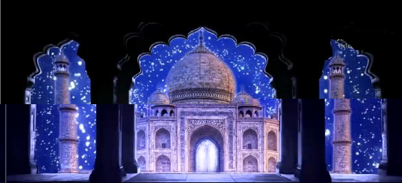 最新印度泰姬陵欧美风情 3D 高端婚礼LED大屏