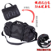 短途旅行袋手提大容量独立鞋位运动包，男圆筒健身训练包折叠(包折叠)行李包