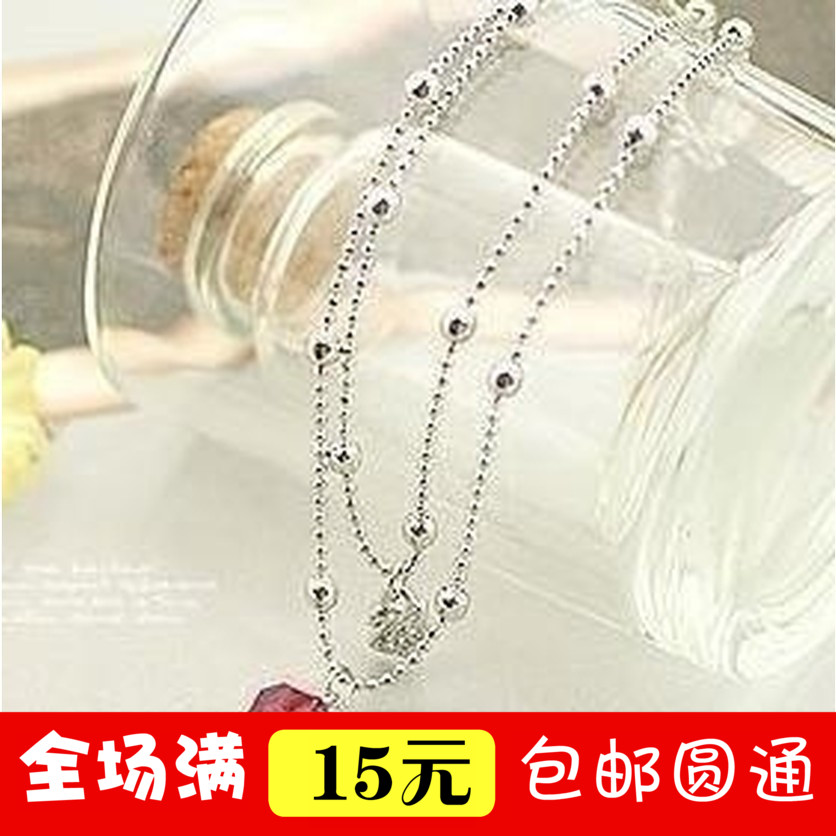 35包邮 OB0050韩国饰品 时尚 流行风 双层闪亮天鹅红珠脚链|msdalam kategori Aksesori/Barang Kemas Fesyen, gelang kaki - dari Buy2taobao.com untuk memberikan perkhidmatan ejen Taobao profesional membeli