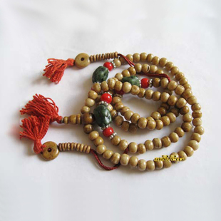 西藏牦牛骨项链手串藏式绿松石，佛珠念珠108手链尼泊尔手工民族风