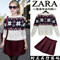 上下架计划:Zara2014秋冬新款毛呢短裙两件套装连衣裙呢子半身短裙配马海毛衫